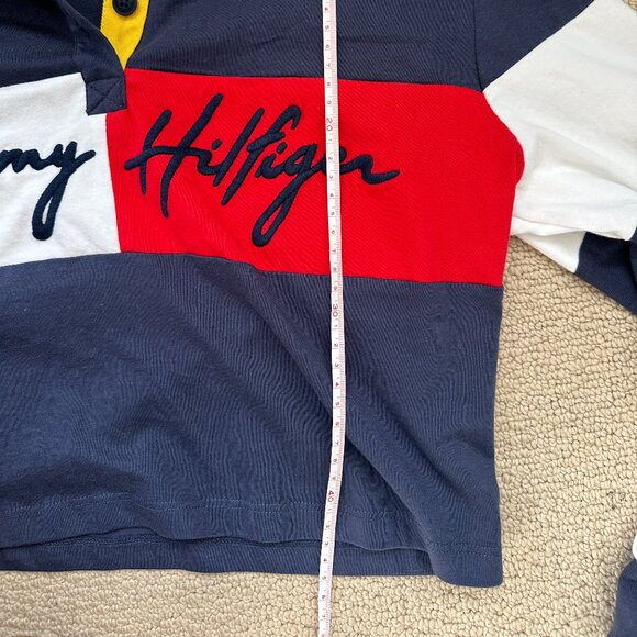 Tommy Hilfiger Navy and White Striped Crop Top - Picture 7 of 7